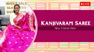 Beautiful Kanjivaram Saree Collection  Mugdha Art Studio  Live from Chennai Tnagar Store [upl. by Afira601]