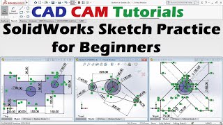 SolidWorks Sketch Practice Tutorial for Beginners [upl. by Lalaj]