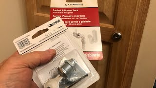 INSTALLING “cabinet and drawer lock” TRICKY gate house 0252956 [upl. by Dehnel]