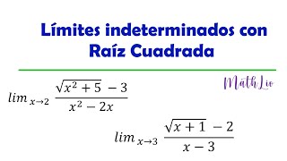 Límites indeterminados con raíz cuadrada [upl. by Keeton]