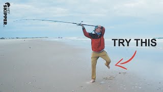 Beach Fishing How to Cast 2x FARTHER Best Tips for Casting Surf Fishing Rods [upl. by Jarlath551]