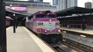 MBTA Commuter Rail Trains at North Station [upl. by Nelluc]