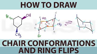 How to Draw Cyclohexane Chair Conformations and Ring Flips [upl. by Yezdnil]