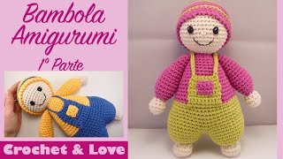 Tutorial Bambola Amigurumi Parte 1 testa berretto e braccia [upl. by Ayekat]