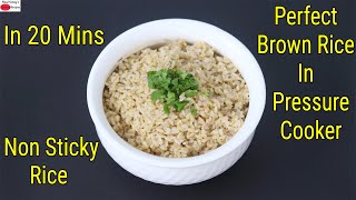 Brown Rice For Weight Loss  How To Cook Perfect Brown Rice In Pressure Cooker  Skinny Recipes [upl. by Chesna]