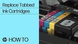 How to Replace your Tabbed HP Ink Cartridges  HP Printers  HP [upl. by Yklam538]