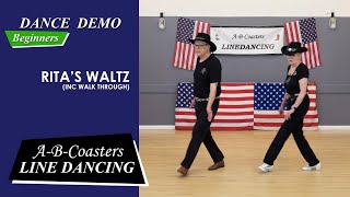 RITAS WALTZ  Line Dance Demo amp Walk Through [upl. by Aurel]