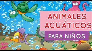 ANIMALES ACUATICOS para NIÑOS  Actividad [upl. by Don642]