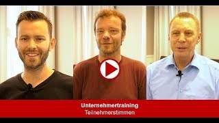 Unternehmertraining  Teilnehmerstimmen [upl. by Seraphine]