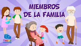 Family members in Spanish for Children  Educational Videos for Kids [upl. by Natsrik]