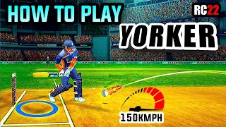 🔥 RC22 HOW TO PLAY YORKER  REAL CRICKET 22 BATTING TIPS [upl. by Anigar]