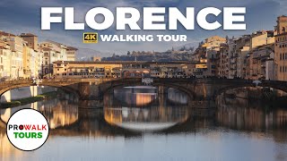 Florence Italy Walking Tour  4K60fps  with Captions [upl. by Esilenna]