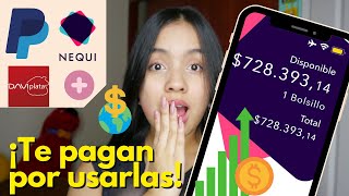 Cómo GANAR DINERO con estas 6 APPS totalmente GRATISPagos por nequi daviplata paypal EN 2022 [upl. by Acihsay762]