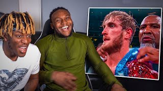 KSI REACTS TO HIS PRO FIGHT VS LOGAN PAUL [upl. by Okimuy]