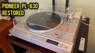 Pioneer PL630 Turntable Restored [upl. by Ecinnahs514]