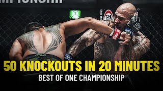 ONE Championship 50 Knockouts In 20 Minutes [upl. by Cranston]