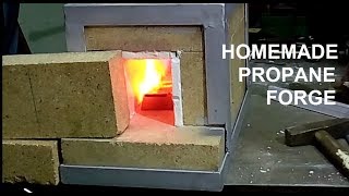 Homemade propane forge for blacksmithingGazowy piec kowalski [upl. by Roland]