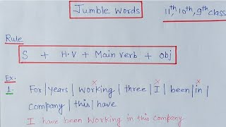 REARRANGE  JUMBLE WORDS FOR 11th 10th9th class [upl. by Nanon]