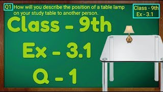 Class  9th Ex  31 Q 1 COORDINATE GEOMETRY Maths NCERT CBSE [upl. by Yasu]