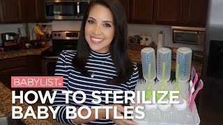 How to Sterilize Baby Bottles  Babylist [upl. by Irrak]