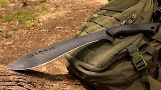 NEW Schrade SCHKM1 Large Full Tang Kukri Machete  Best Large Kukri Machete [upl. by Ilocin981]