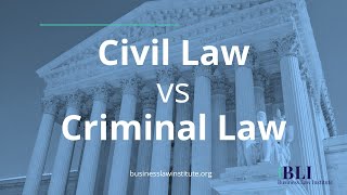 Civil Law vs Criminal Law Explained [upl. by Eidoj]