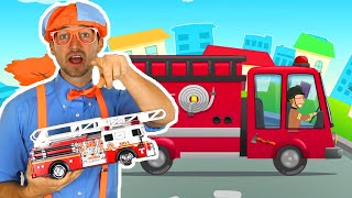 Fire Truck song  Educational vehicle Songs  Blippi [upl. by Groeg757]