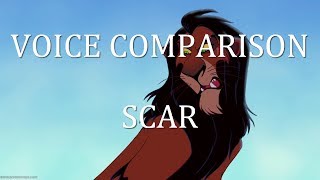 Voice Comparison Scar Lion King [upl. by Ener493]