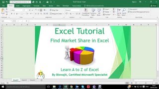 Calculating Market Share in Excel [upl. by Nwadahs]