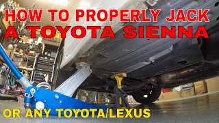 20112020 Toyota Sienna Jacking Points  Check Engine P0015 P1604  Techstream Diagnostics [upl. by Sonny]