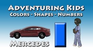 Adventuring Kids  Colors Shapes and Numbers  Mercedes [upl. by Ahsiryt]