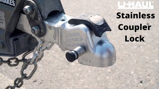 UHaul Stainless Coupler Lock Review and Demo [upl. by Ilene]