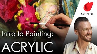 Acrylic Painting for Beginners Techniques amp Supplies [upl. by Jen]