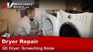 GE Dryer Repair  Screeching Noise  Upper Bearing [upl. by Torrell]