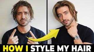 MENS HAIRSTYLE TUTORIAL  How To Style Medium Length Hair  Alex Costa [upl. by Puritan]