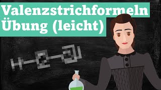 Übung leicht Aufstellen von Valenzstrichformeln  Strukturformeln LewisFormeln [upl. by Ennagroeg]