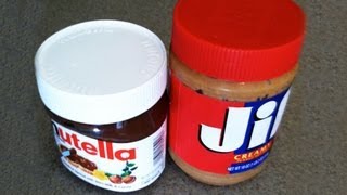 Nutella vs Peanut Butter Taste Test [upl. by Nolyaj]