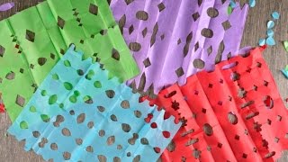 Craftología  Cómo Hacer Papel Picado Fácil [upl. by Netnerb]