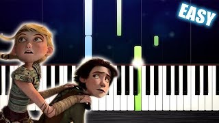 Romantic Flight How To Train Your Dragon  EASY Piano Tutorial by PlutaX [upl. by Aivad]