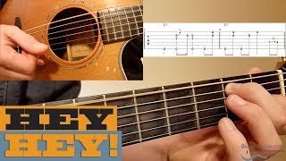 quotHey Heyquot  Fingerstyle BLUES Guitar Lesson with TAB [upl. by Emalee]