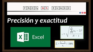 Precisión y exactitud usando Excel [upl. by Anaitak]