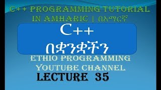 Lecture 35 C Programming Function in Amharic  በአማርኛ part 5 [upl. by Llenrod]