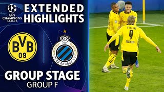 Dortmund vs Club Brugge Extended Highlights  UCL on CBS Sports [upl. by Namyl]