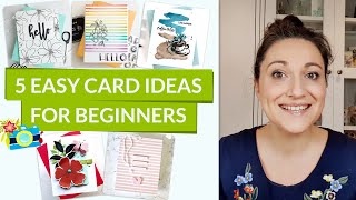 5 Easy Card Making Ideas for Beginners [upl. by Nicky]