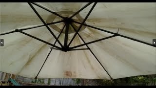 How to replace or Remove Patio Parasol Cover [upl. by Fortunio]