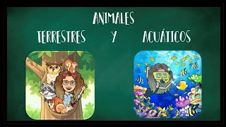 Animales terrestres y acuáticos 🦒🐘🐳🐙 [upl. by Oidale11]