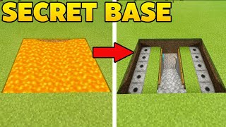 Minecraft How to make a Secret Lava Entrance bedrock [upl. by Nomsed]