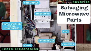 Safely salvaging parts from an old microwave [upl. by Ynahpit370]