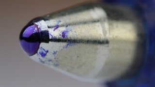 How A Ballpoint Pen Works Close Up [upl. by Ecargyram]