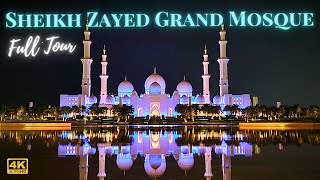 Sheikh Zayed Grand Mosque Abu Dhabi UAE Day amp Night View Worlds Beautiful Mosque 4k [upl. by Anisirhc]